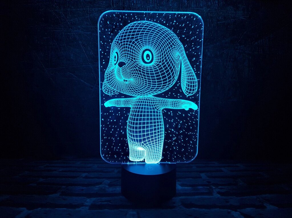 Змінна пластина для 3D ламп "Зайчик" 3DTOYSLAMP від компанії Polmart - фото 1