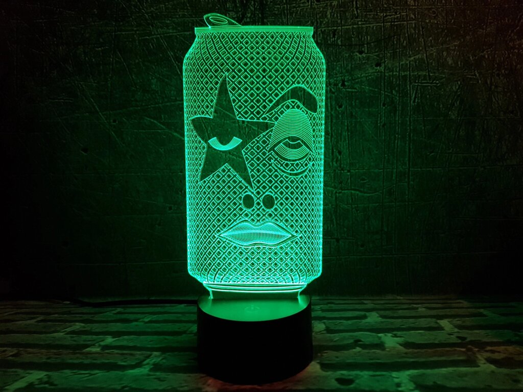 Змінна пластина для 3D нічника "Рок Бір" 3DTOYSLAMP від компанії Polmart - фото 1