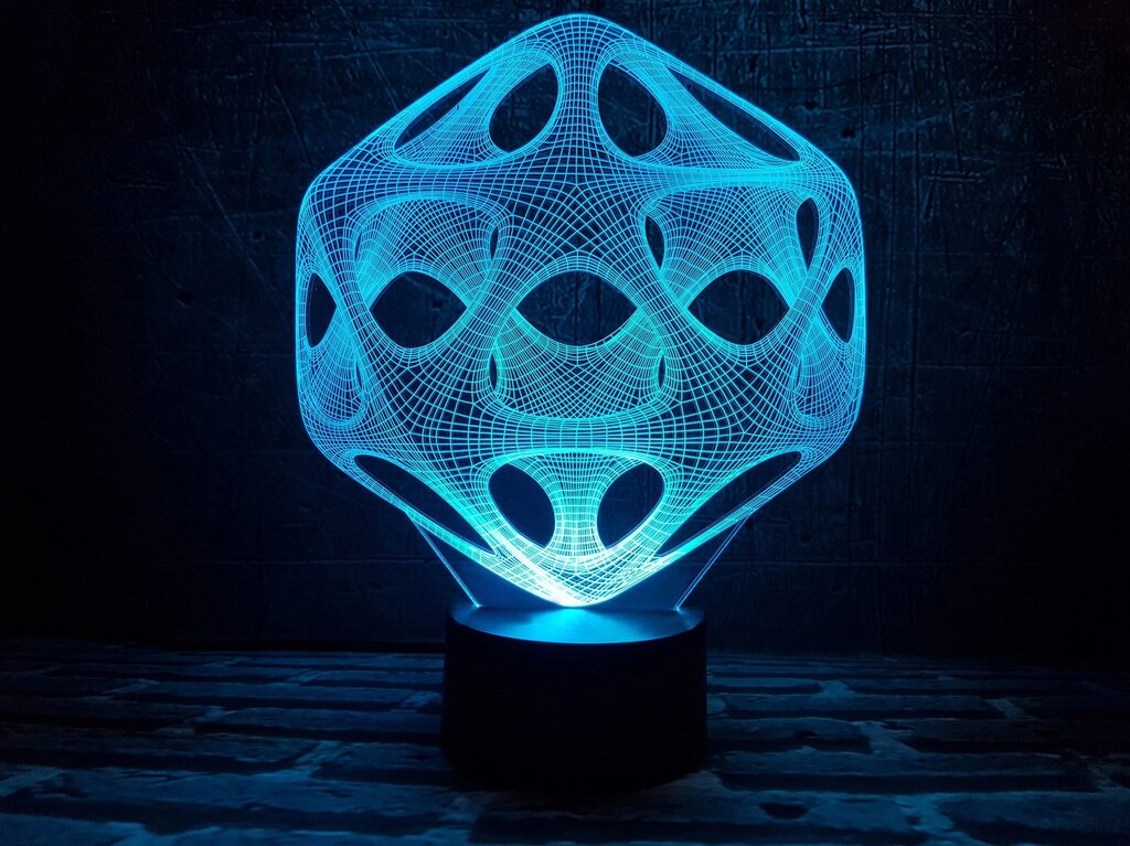 Змінна пластина для 3D нічника "Вірус" 3DTOYSLAMP від компанії Polmart - фото 1