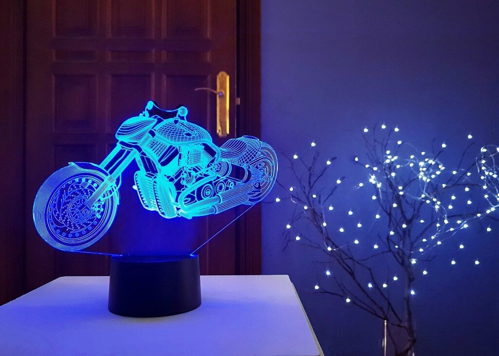 Змінна пластина для 3D світильник "Мотоцикл 9" 3D TOYSLAMP від компанії Polmart - фото 1