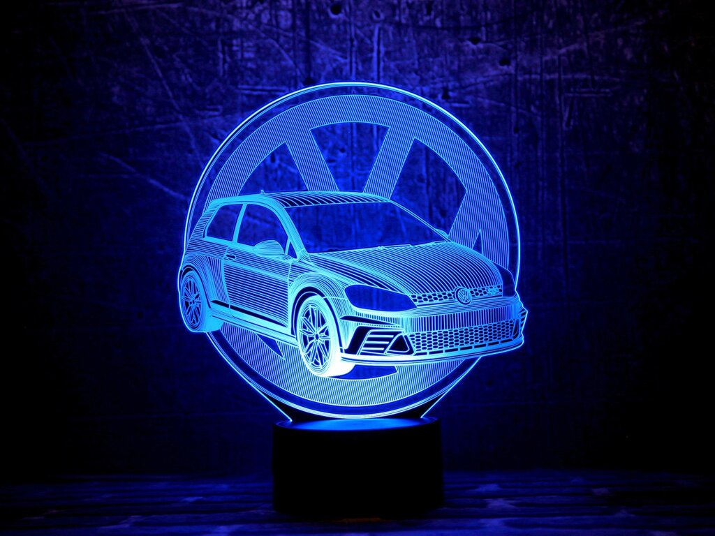 Змінна пластина для 3D світильників "Автомобіль 18" 3DTOYSLAMP від компанії Polmart - фото 1