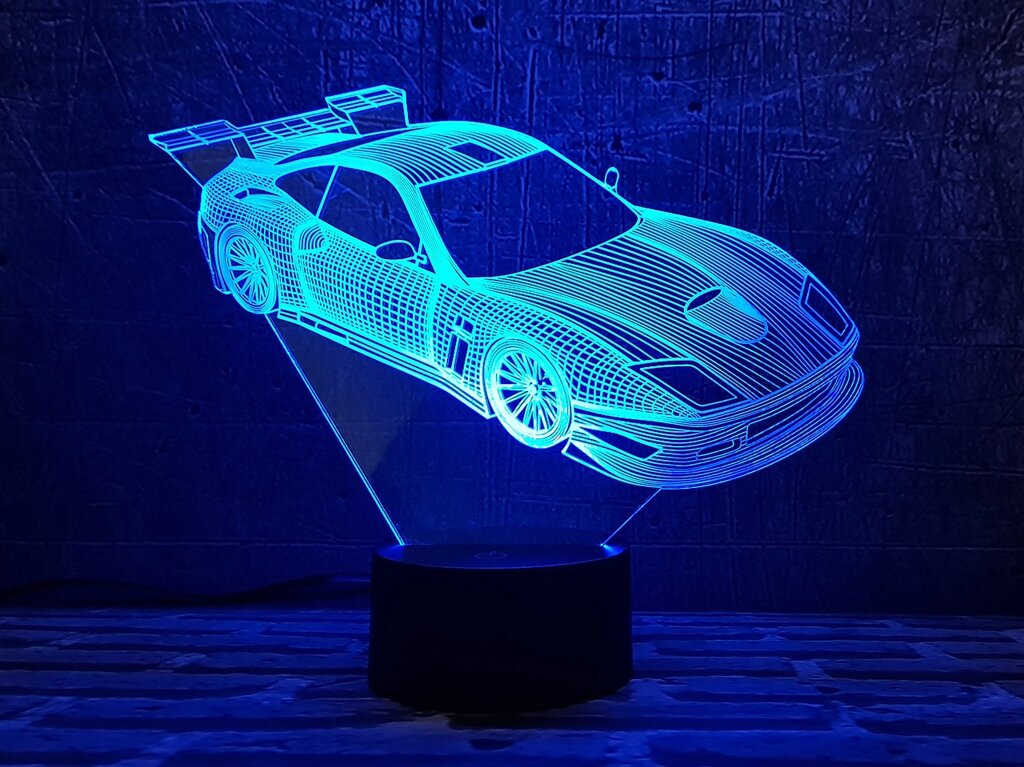 Змінна пластина для 3D світильників "Автомобіль 24" 3DTOYSLAMP від компанії Polmart - фото 1