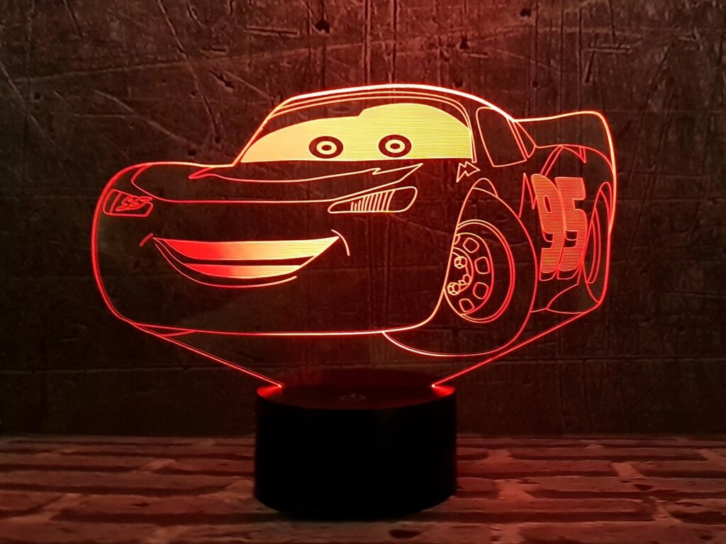 Змінна пластина для 3D світильників "Автомобіль 26" 3DTOYSLAMP від компанії Polmart - фото 1