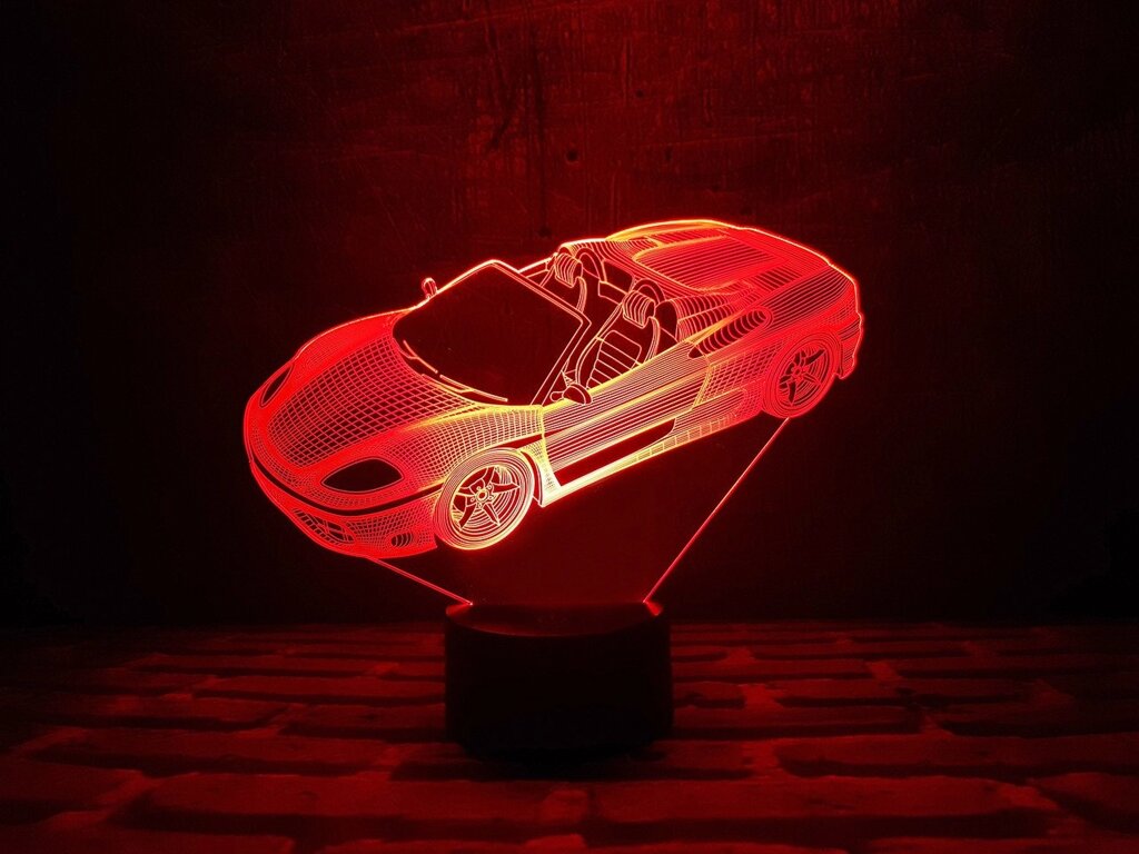 Змінна пластина для 3D світильників "Автомобіль 3" 3DTOYSLAMP від компанії Polmart - фото 1