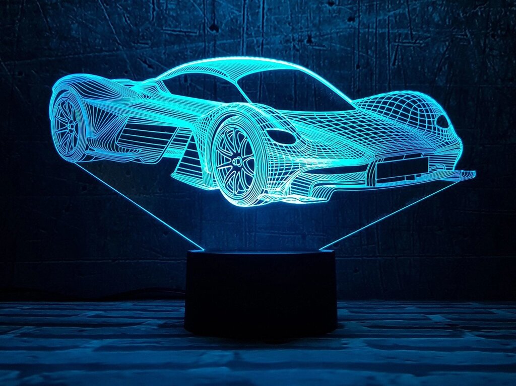 Змінна пластина для 3D світильників "Автомобіль 34" 3DTOYSLAMP від компанії Polmart - фото 1