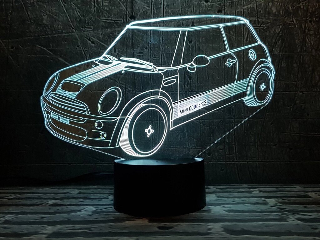 Змінна пластина для 3D світильників "Автомобіль 37" 3DTOYSLAMP від компанії Polmart - фото 1