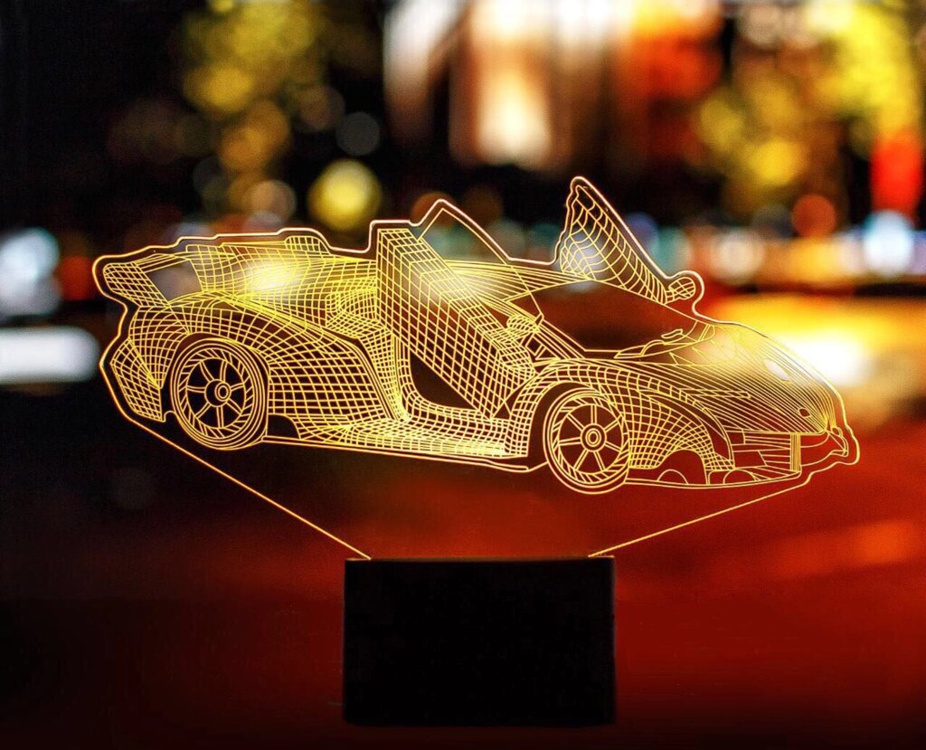 Змінна пластина для 3D світильників "Автомобіль 39" 3DTOYSLAMP від компанії Polmart - фото 1