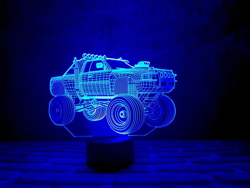 Змінна пластина для 3D світильників "Автомобіль 4" 3DTOYSLAMP від компанії Polmart - фото 1
