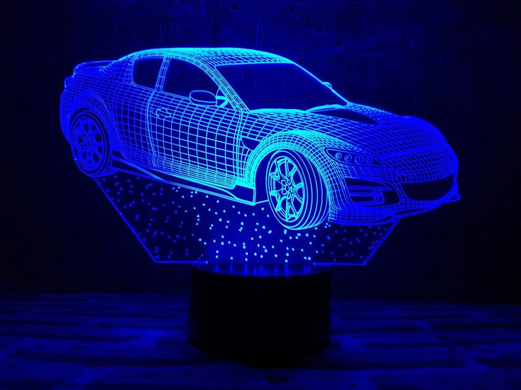 Змінна пластина для 3D світильників "Автомобіль 6" 3DTOYSLAMP від компанії Polmart - фото 1