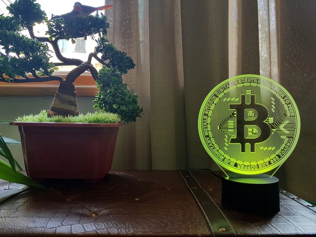 Змінна пластина для 3D світильників "Bitcoin" 3DTOYSLAMP від компанії Polmart - фото 1