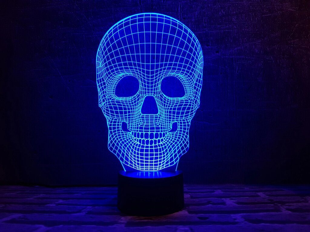 Змінна пластина для 3D світильників "Череп 4" 3DTOYSLAMP від компанії Polmart - фото 1