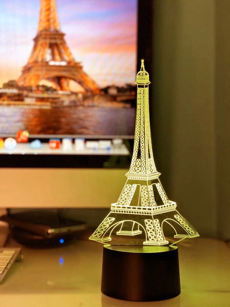 Змінна пластина для 3D світильників "Ейфелева Вежа" 3DTOYSLAMP від компанії Polmart - фото 1