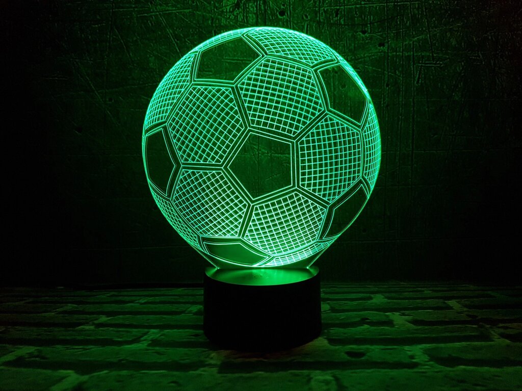 Змінна пластина для 3D світильників "Футбольний м'яч" 3DTOYSLAMP від компанії Polmart - фото 1