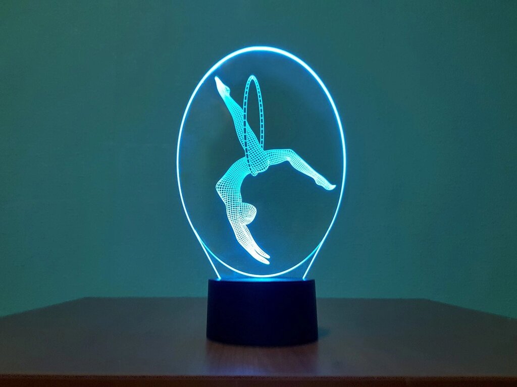 Змінна пластина для 3D світильників "Гімнастка" 3DTOYSLAMP від компанії Polmart - фото 1