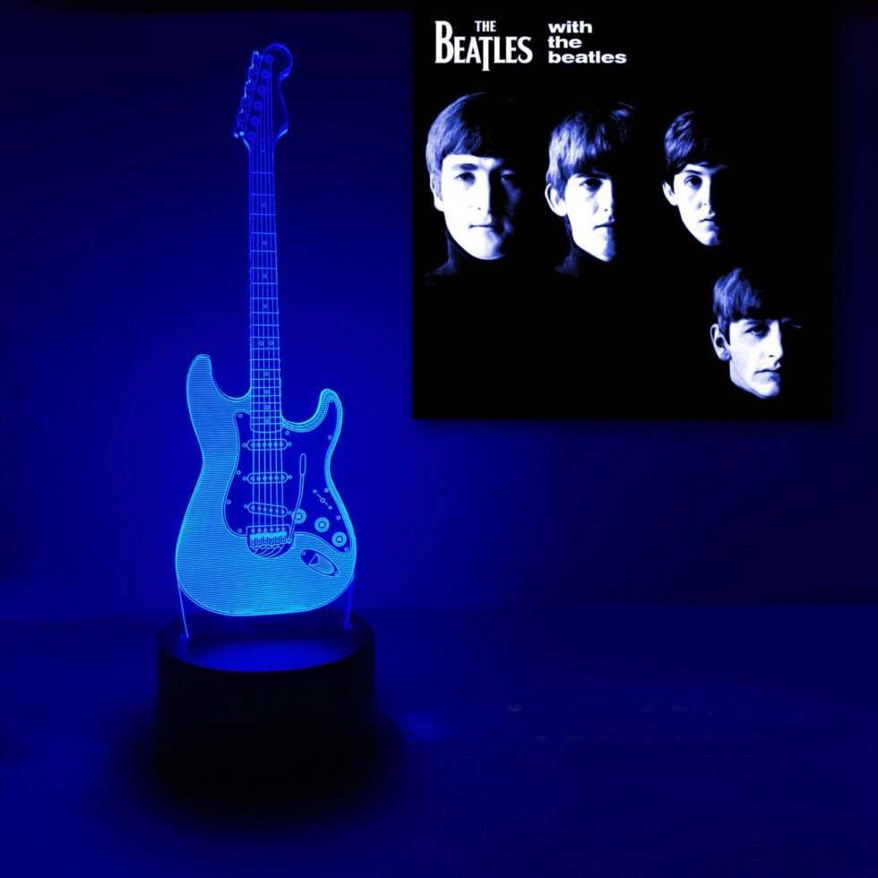 Змінна пластина для 3D світильників "Гітара" 3DTOYSLAMP від компанії Polmart - фото 1