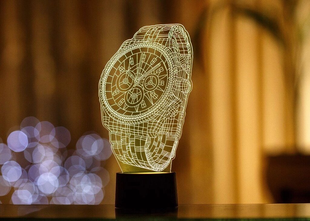 Змінна пластина для 3D світильників "Годинник" 3DTOYSLAMP від компанії Polmart - фото 1