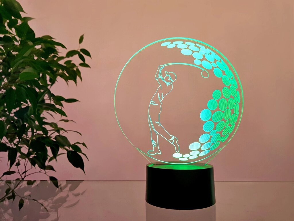 Змінна пластина для 3D світильників "Гольф" 3DTOYSLAMP від компанії Polmart - фото 1