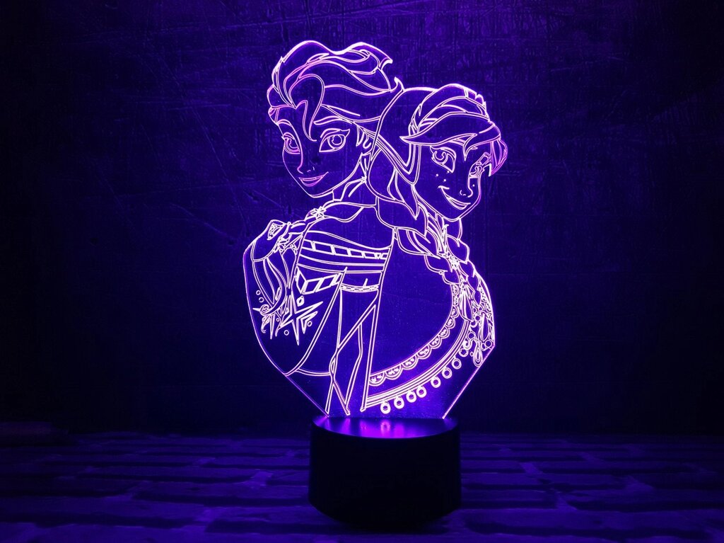 Змінна пластина для 3D світильників "Холодне серце" 3DTOYSLAMP від компанії Polmart - фото 1