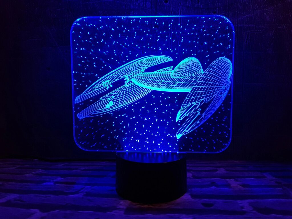 Змінна пластина для 3D-світильників "Космічний корабель 5" 3DTOYSLAMP від компанії Polmart - фото 1