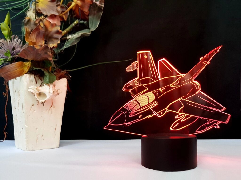 Змінна пластина для 3D світильників "Літак 5" 3DTOYSLAMP від компанії Polmart - фото 1