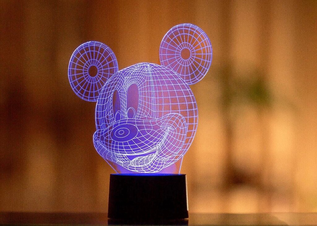Змінна пластина для 3D світильників "Міккі Маус" 3DTOYSLAMP від компанії Polmart - фото 1