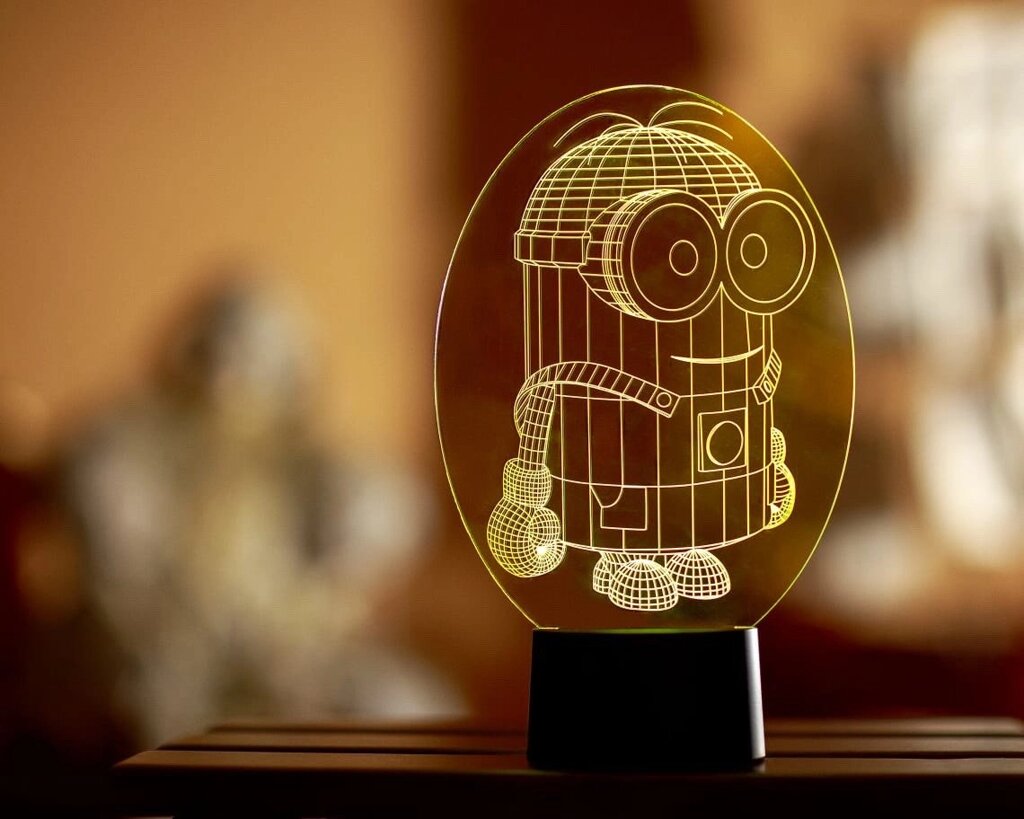 Змінна пластина для 3D світильників "Міньйон Боксер" 3DTOYSLAMP від компанії Polmart - фото 1