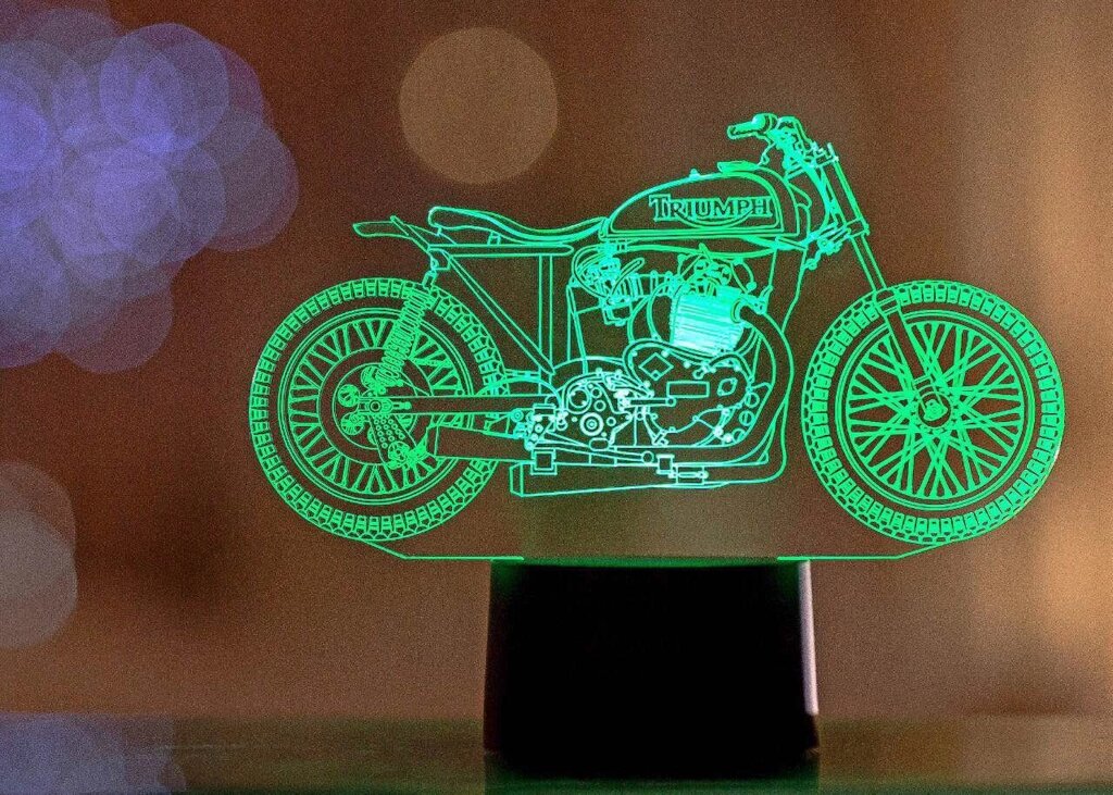 Змінна пластина для 3D світильників "Мотоцикл 10" 3DTOYSLAMP від компанії Polmart - фото 1