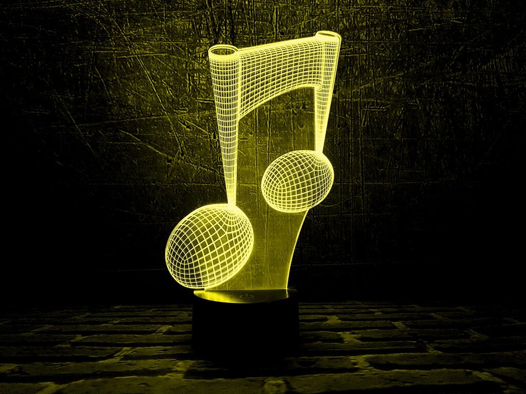 Змінна пластина для 3D світильників "Нота" 3DTOYSLAMP від компанії Polmart - фото 1