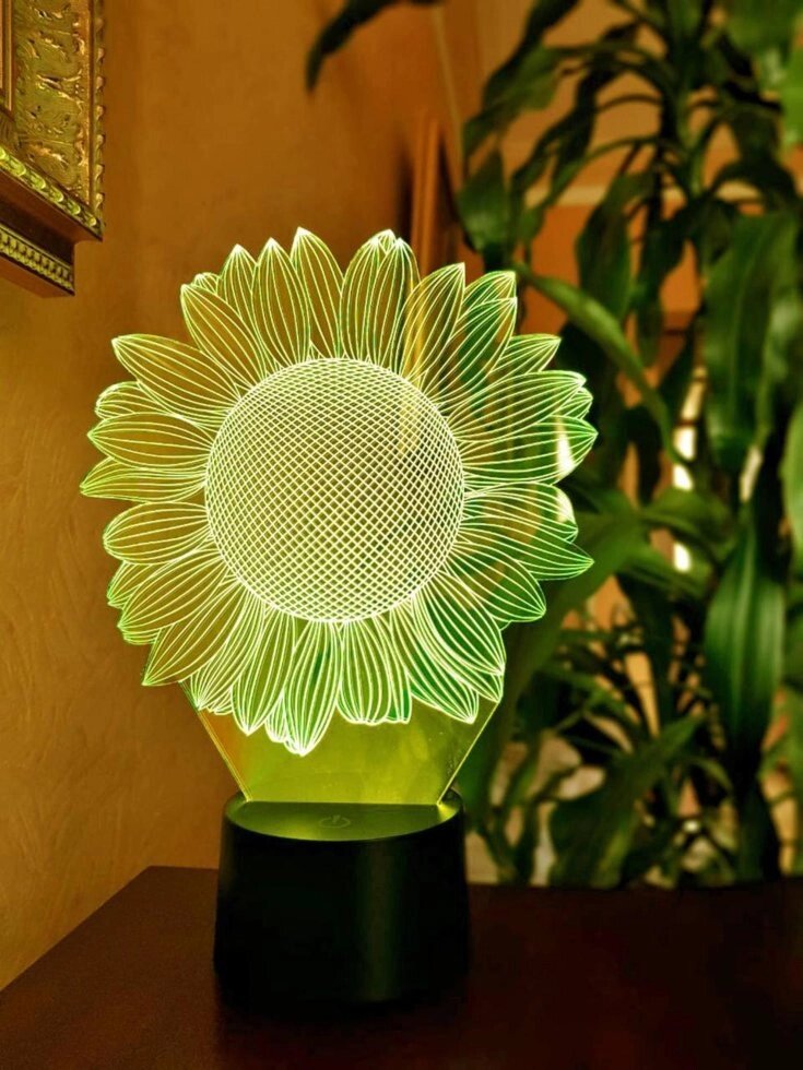 Змінна пластина для 3D світильників "Соняшник" 3DTOYSLAMP від компанії Polmart - фото 1