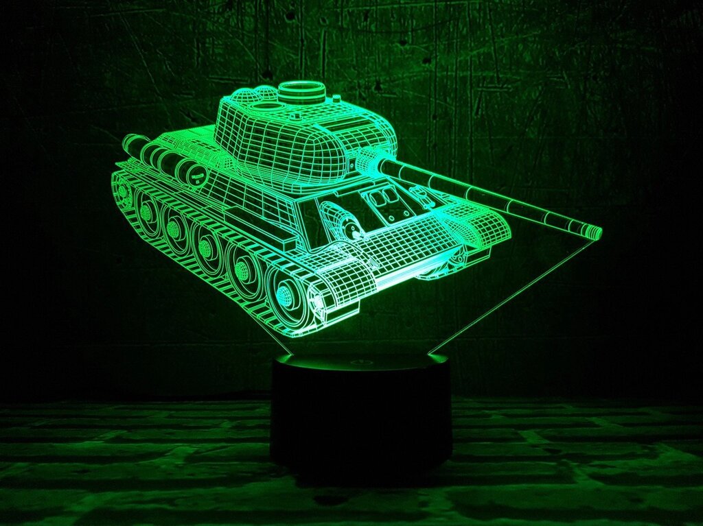 Змінна пластина для 3D світильників "Танк" 3DTOYSLAMP від компанії Polmart - фото 1