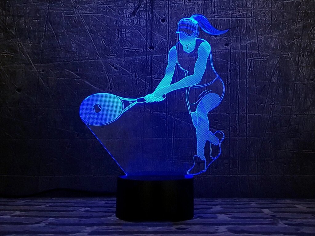 Змінна пластина для 3D світильників "Тенісистка" 3DTOYSLAMP від компанії Polmart - фото 1