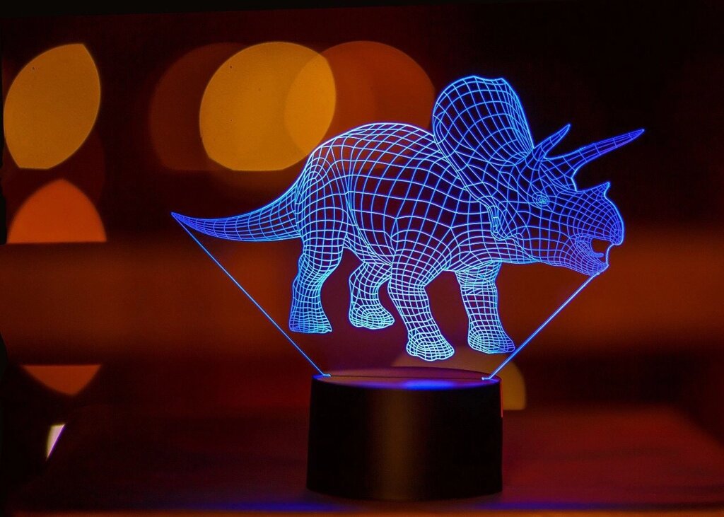 Змінна пластина для 3D світильників "Трицераптор 2" 3DTOYSLAMP від компанії Polmart - фото 1