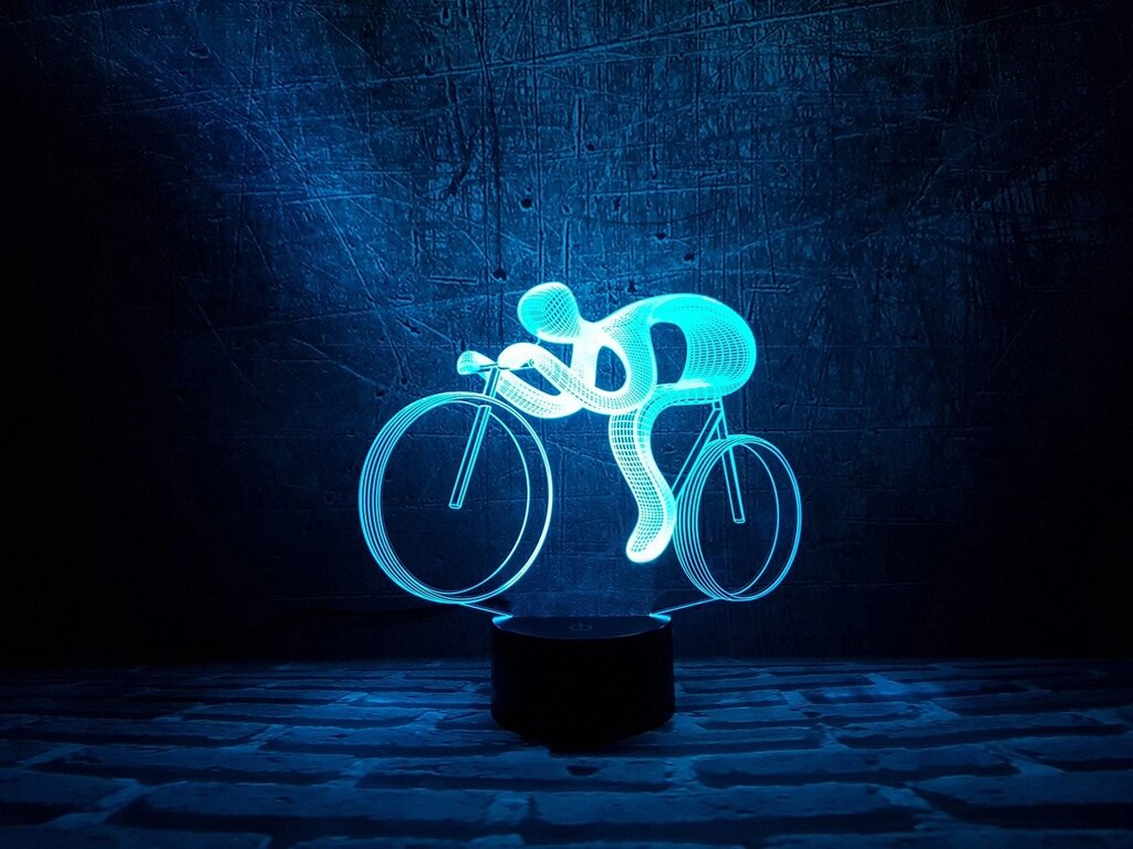 Змінна пластина для 3D світильників "Велосипед 2" 3DTOYSLAMP від компанії Polmart - фото 1