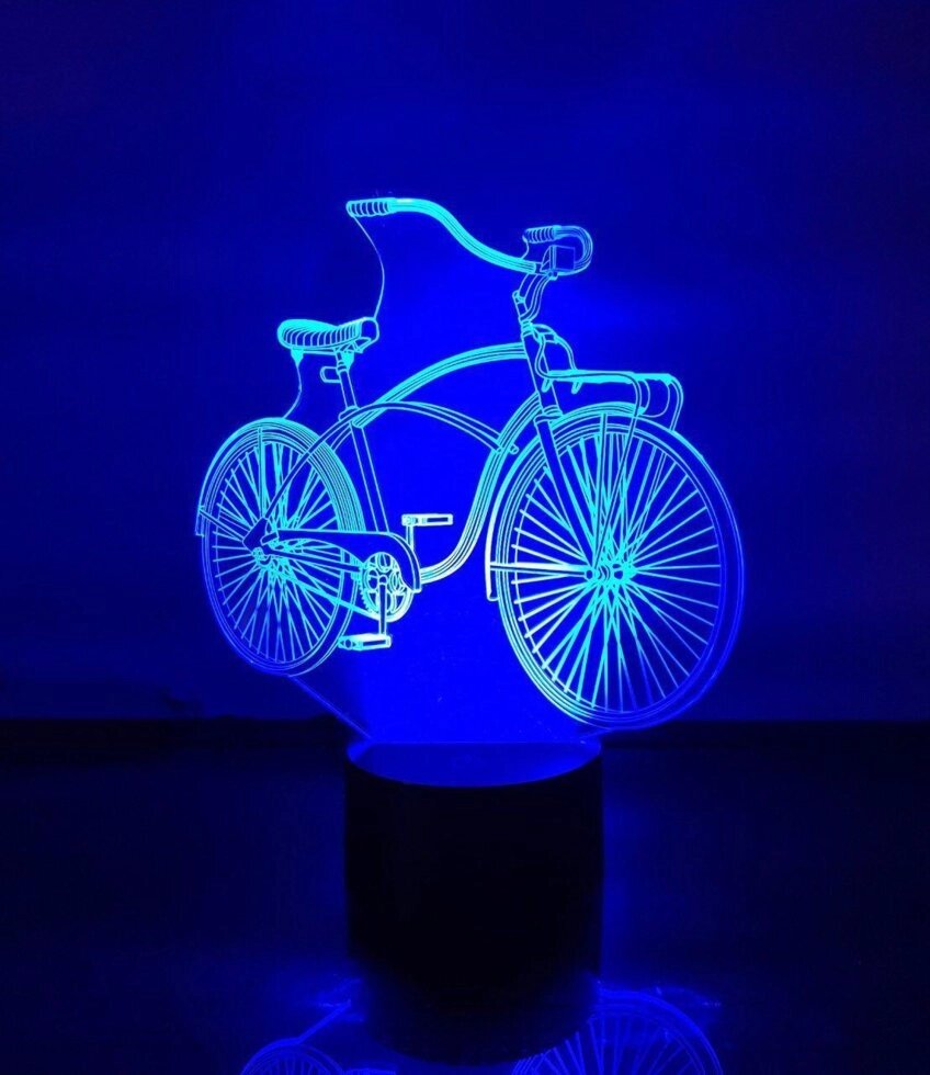 Змінна пластина для 3D світильників "Велосипед" 3DTOYSLAMP від компанії Polmart - фото 1