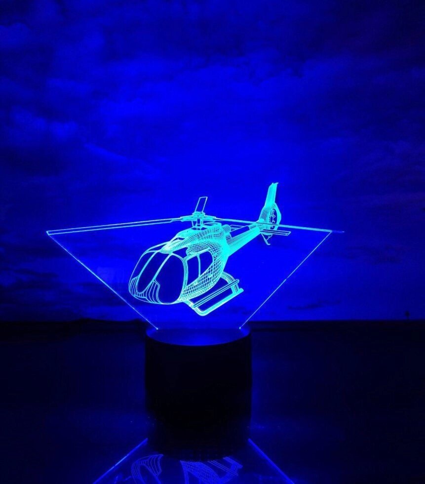 Змінна пластина для 3D світильників "Вертоліт 4" 3DTOYSLAMP від компанії Polmart - фото 1