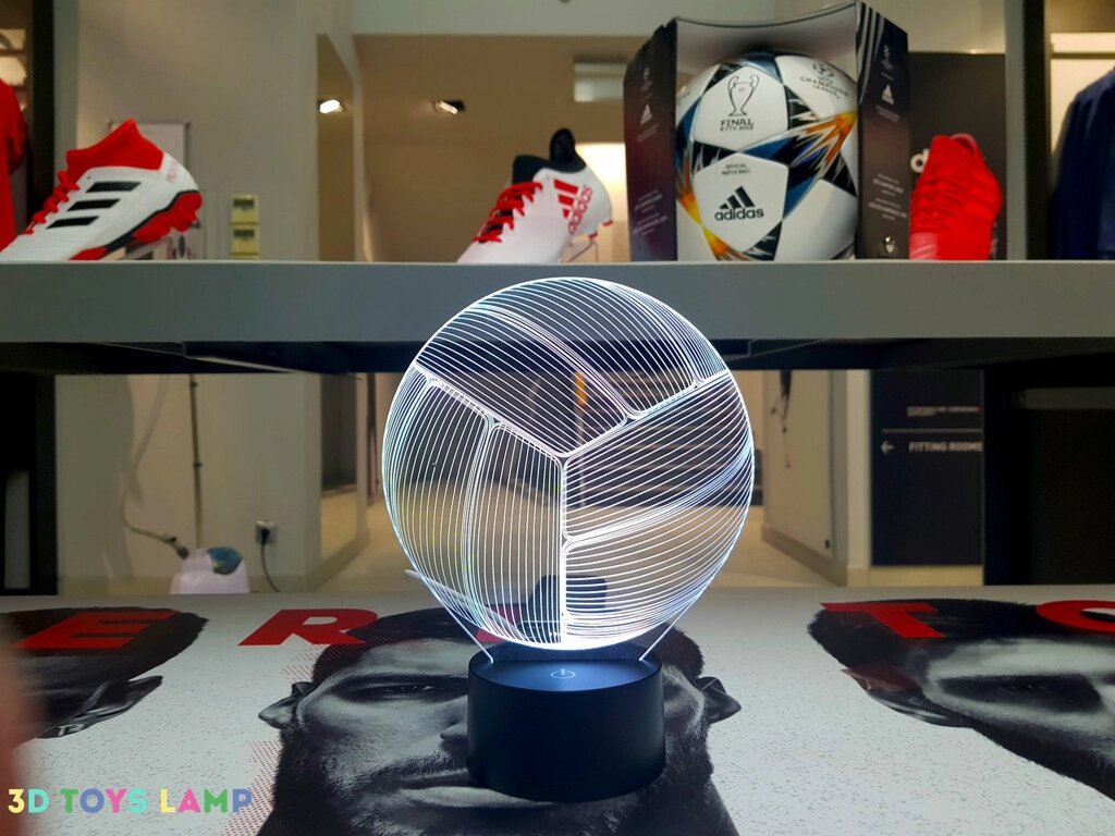 Змінна пластина для 3D світильників "Волейбольний м'яч" 3DTOYSLAMP від компанії Polmart - фото 1