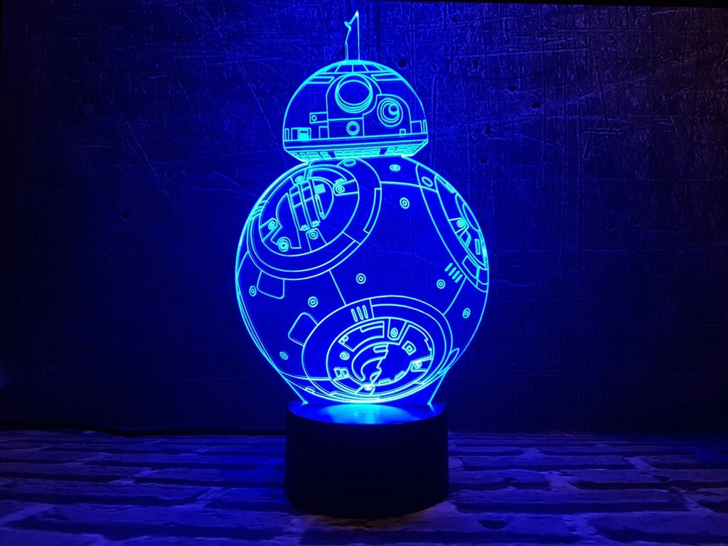 Змінна пластина для 3D-світильників "ВВ 8" 3DTOYSLAMP від компанії Polmart - фото 1