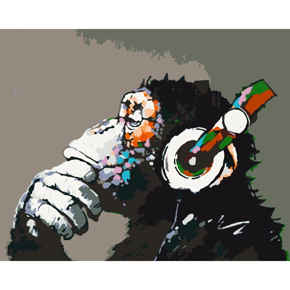 Зображення на числах «Диско-мавпа» мистецтва ремесла 11675-AM 40x50 см від компанії Polmart - фото 1