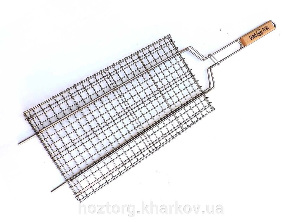 Барбекю-решетка для стейков большая плоская GRAND PICNIC 260*460 мм ##от компании## Интернет-магазин Хозторг Харьков. Хозяйственные товары оптом - ##фото## 1