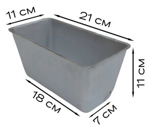 Форма для випікання хліба з литого алюмінію (21*11*11 см)