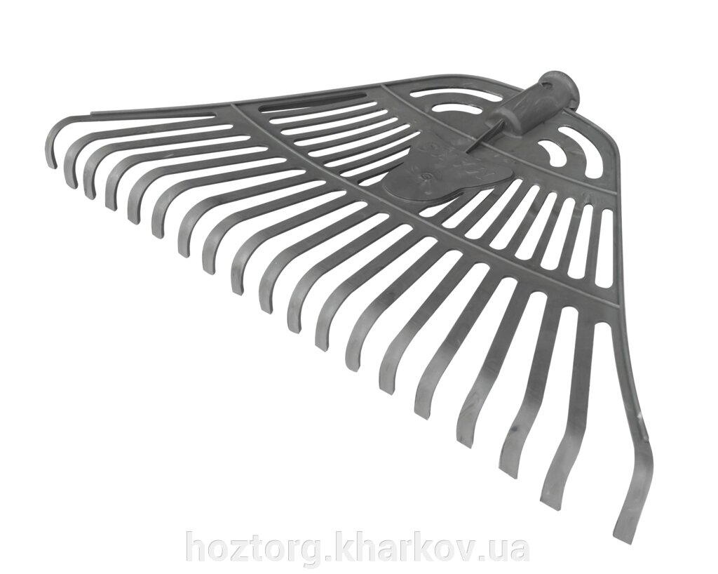 Граблі віялові пластикові середні без ручки (48*27 см) від компанії Інтернет-магазин Хозторг Харків. Господарські товари оптом - фото 1