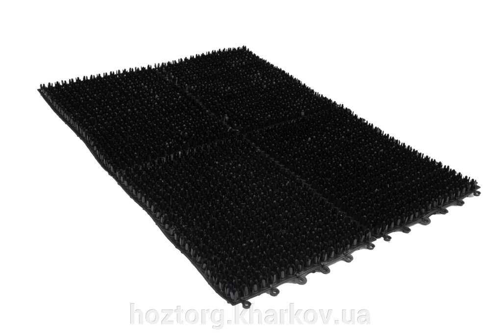 Килимок 4 секції для підлоги 540х400х15 мм чорний (ПолімерАгро) від компанії Інтернет-магазин Хозторг Харків. Господарські товари оптом - фото 1