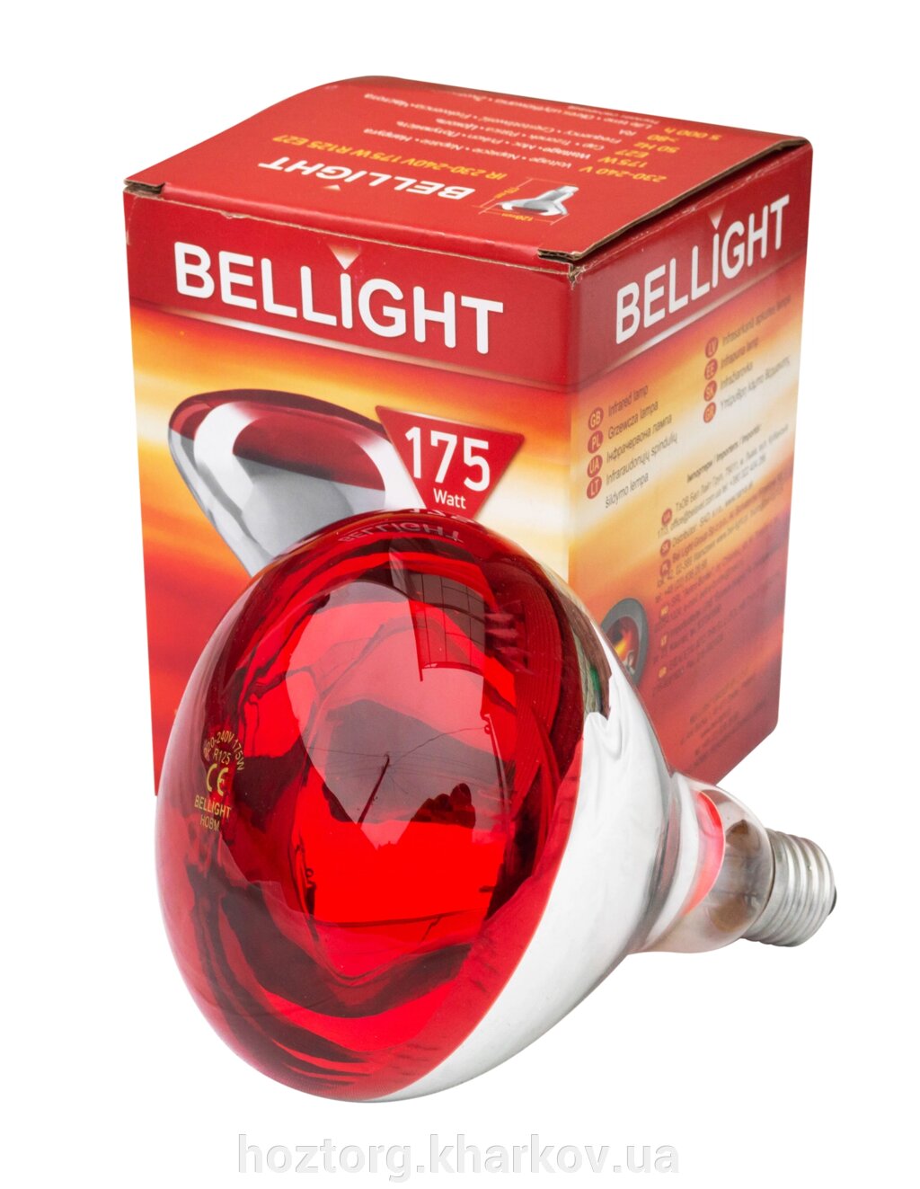 Лампа ІКЗК 175 Вт Е27 в коробочці (Bellight) від компанії Інтернет-магазин Хозторг Харків. Господарські товари оптом - фото 1