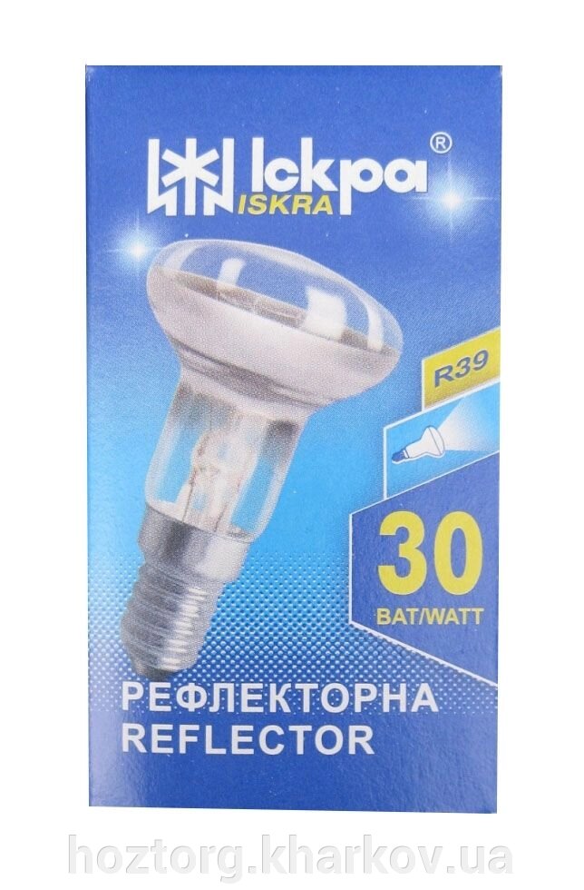 Лампа Львів рефлекторна ДЗК R39 Е14 30 Вт індивідуальна упаковка від компанії Інтернет-магазин Хозторг Харків. Господарські товари оптом - фото 1