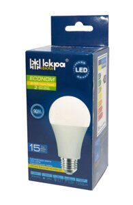 Лампа світлодіодна iskra LED A60 15W E27 econom 4000K