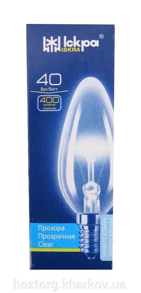 Лампа свічка Е14 40 Вт індивідуальна упаковка від компанії Інтернет-магазин Хозторг Харків. Господарські товари оптом - фото 1