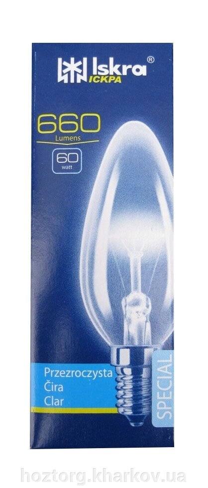 Лампа свічка Е14 60 Вт індивідуальна упаковка від компанії Інтернет-магазин Хозторг Харків. Господарські товари оптом - фото 1