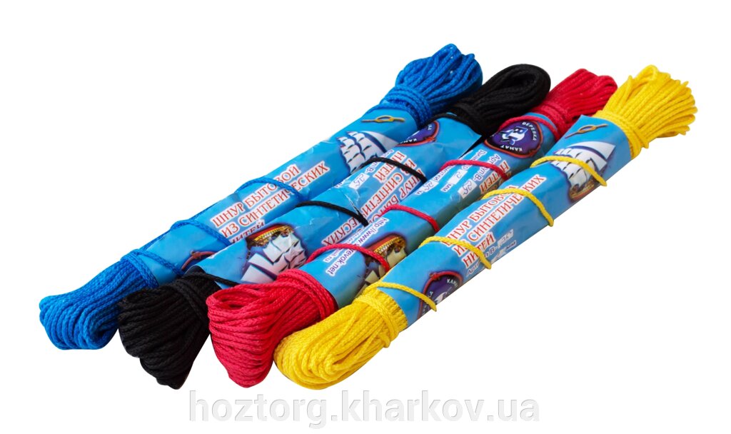 Мотузка господарська плетена (товщина 2 мм, довжина 25 м) Арт. В-25 від компанії Інтернет-магазин Хозторг Харків. Господарські товари оптом - фото 1