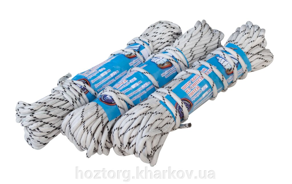 Мотузка господарська плетена (товщина 5 мм, довжина 20 м) Арт. В-26 від компанії Інтернет-магазин Хозторг Харків. Господарські товари оптом - фото 1