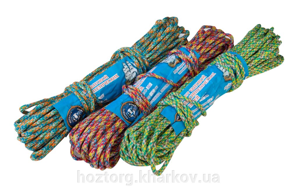 Мотузка господарська плетена (товщина 5 мм, довжина 20 м) Арт. В-30 від компанії Інтернет-магазин Хозторг Харків. Господарські товари оптом - фото 1